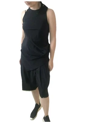 One Fell Swoop  Black Silk draped Shorts  - Image 1 of 4