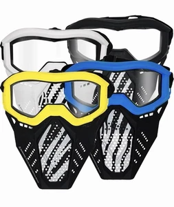 4 Pack Tactical Mask Protective Goggles Ages 12+ Black White Red Blue Item#943 - Picture 1 of 11