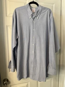 Brooks Brothers Blue OCBD Made In USA 18.5x36 Madison cut Great condition Vtg - Picture 1 of 12
