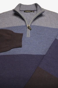 BUGATCHI MERINOWOLLE 1/4 ZIP PULLOVER--L--MADE IN ITALY--TOP!!--SUPER! SCHÖN!! - Bild 1 von 3