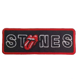 THE ROLLING STONES Iron On Patch: BORDER NO FILTER LICKS: logo Official gift £pa - Imagen 1 de 10