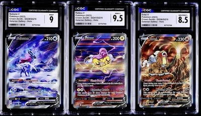 Pokémon 2023 Crown Zenith Suicine Raikou Entei V Trio GG36 38 41 Sequential CGC - Image 1 of 4
