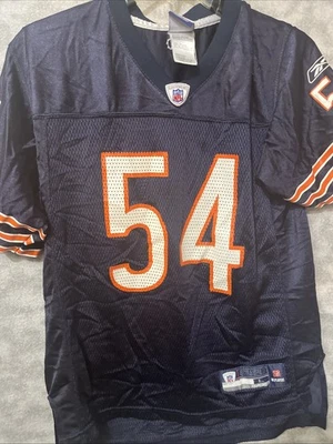 Camiseta deportiva de fútbol americano grande de la NFL Reebok Chicago Bears #54 Brian Urlacher de colección para mujer Foto 1 de 4