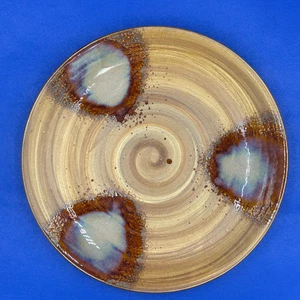 Sango Splash, Vintage Brown Drop, 4951 Stoneware 11” Plate, Set of 2 - Picture 1 of 4