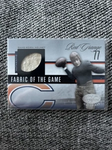 Parche de casco usado Leaf Certified Fabric of the Game Red Grange Game 2006/25 - Imagen 1 de 2