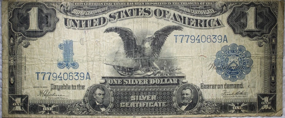 1899 $1 Black Eagle Silver Certificate FR.236 Speelman White Low Grade P206 - Image 1 of 2