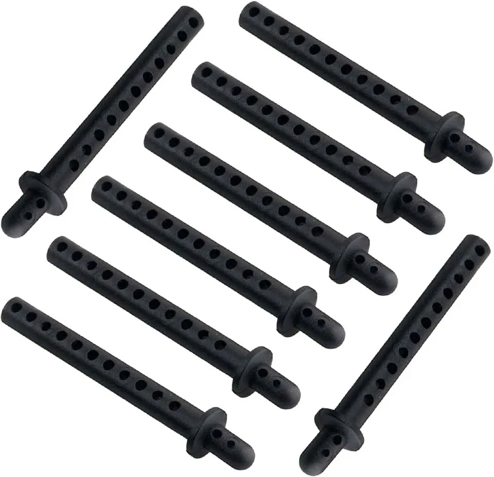 Paquete de 8 soportes de poste de carrocería de coche de radiocontrol de 68 mm con clips para camión buggy 1/10 4x4 Foto 1 de 2