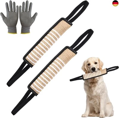Beisswurst für Hunde Jute Beisswurst 2 Stück Sehr Robustes Hundespielzeug zum K - Bild 1 von 4