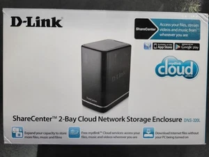 D-LINK DNS-320L 2-BAY NETWORK ATTACHED STORAGE - NO HDD (Needs US adapter) - Picture 1 of 4