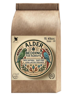 Erlenholz Einstreu für Papageien, Größe M, 15 kg - Bild 1 von 4