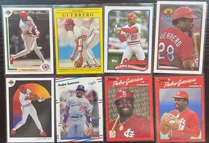 Pedro Guerrero (8) Baseball Card lot St. Louis Cardinals and Los Angeles Dodgers - Picture 1 of 2