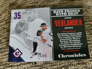Justin Verlander 2017 Panini Chronicles Purple Baseball Card NM/MT /99 #11 - Picture 1 of 2