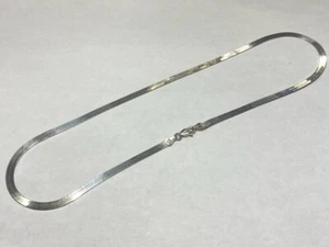 .925 Sterling Silver Herringbone Necklace * - Picture 1 of 2