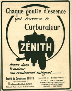 Publicité ancienne automobile carburateur Zénith 1921 issue de magazine - Picture 1 of 1