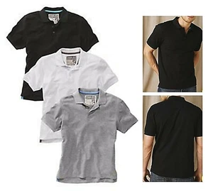 Brooker Cotton Polo Shirt Mens T-Shirt With Collar Small Gray white Black - Picture 1 of 1