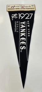 New York Yankees 1927 MLB Winning Streak Embroidered Throwback Wool Pennant! - Picture 1 of 4