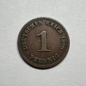 1898 Germany 1 Pfennig - Beautiful Coin - #B-008 - Picture 1 of 2