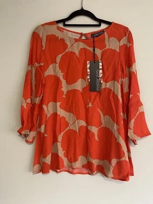 BNWT Ladies Mister Zimi Size 6 Red Top Boho Floral Brand New $129 - Image 1 of 4