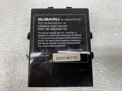 03 04 Módulo antirrobo entrada sin llave Subaru Outback 88035AE16A S-11 Foto 1 de 3
