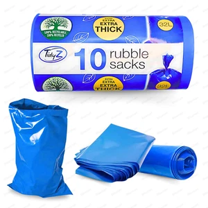 Sacos de escombros TidyZ 32L - Bolsas de constructores de alta resistencia extra gruesas para residuos de ladrillos Reino Unido - Imagen 1 de 7