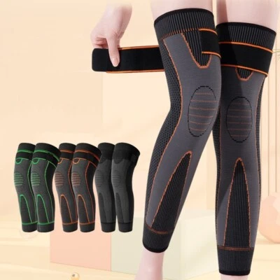 1 Pair Knee Sleeves Compression Brace Support Protector Pads Sport Injury Pain - Image 1 of 4