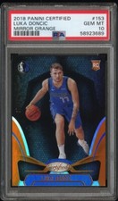 2018-19 Panini Certified Luka Doncic Mirror Orange /99 Rookie RC PSA 10 Gem MT