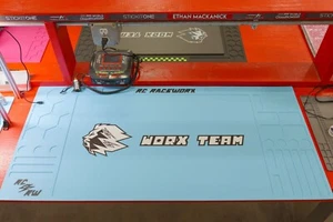 TrackPack - RC Raceworx Flight Deck Pit Mat - Team Blue & Black + Soldering Mat - Picture 1 of 10