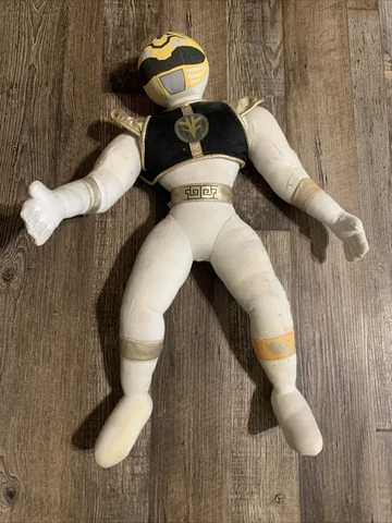 Vintage - 1994 Kid Dimension - Mighty Morphin - White Power Ranger - 20" Plush Cover