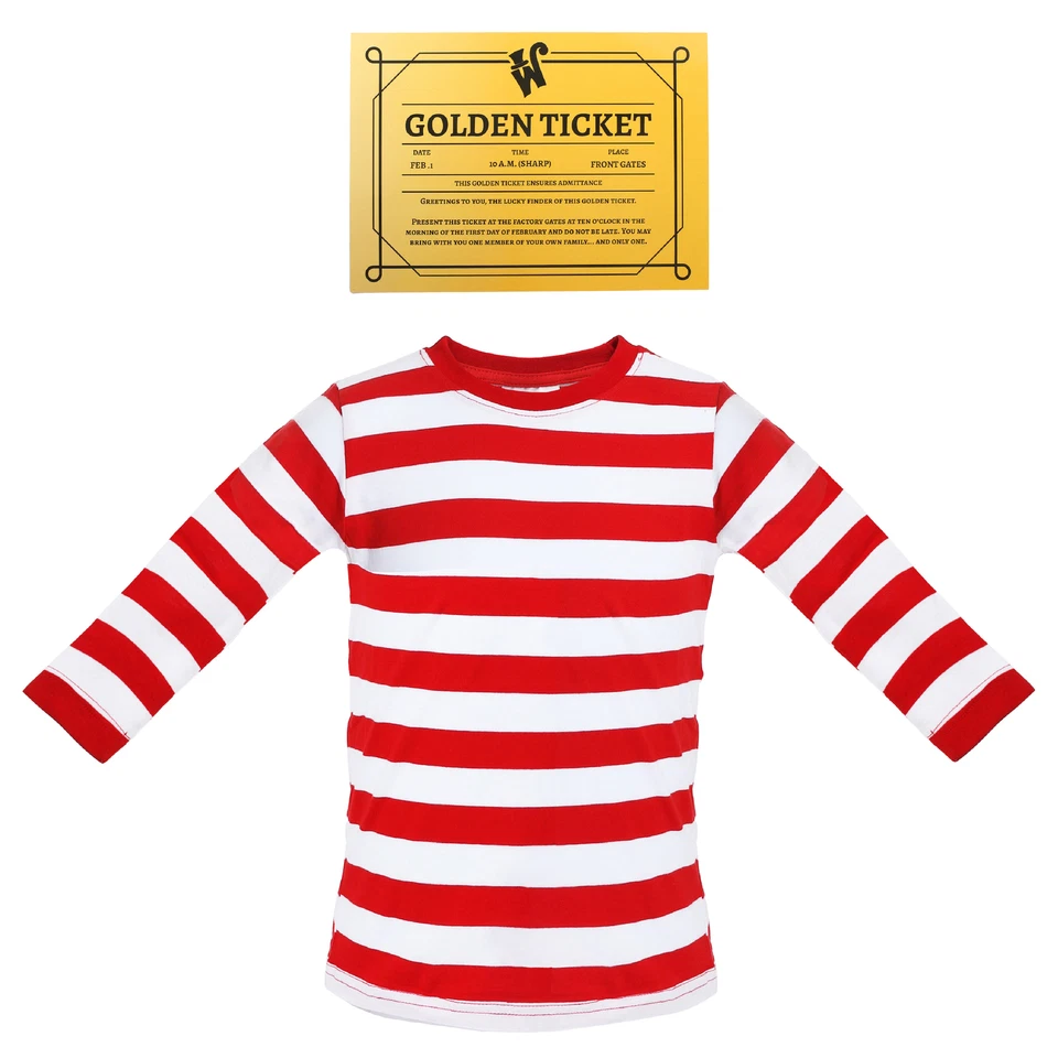 BOYS WORLD BOOK DAY GREEDY TICKET WINNER AUGUSTUS COSTUME FANCY DRESS COSTUME - Image 1 of 4