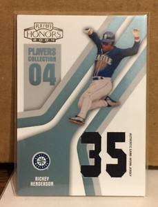 Rickey Henderson 2004 Playoff Honors Players Collection Game Used Jersey #27/50