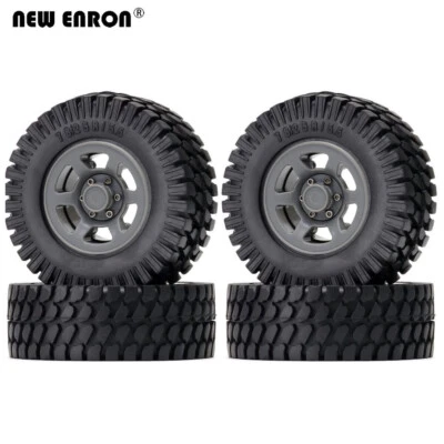 1.55" Plastic Rim & 78mm Rubber Tires For RC Car 1:10 AXIAL Tamiya Traxxas Jinmy - Image 1 of 4