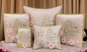 NEW! 5 piece Custom Quinceanera package with Floral Themed - Picture 1 of 3