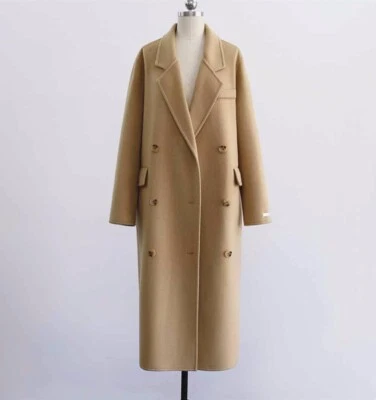 Custom Made To Order Oversized Double Breasted Wool Overcoat Coat plus1x-10xY685 - Image 1 of 4
