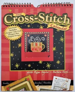 Accord Cross Stitch Calendar 2006 ~ 12 Patterns ~ Aida Cloth ~ Designer Mats - Picture 1 of 8