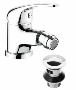 Bidetarmatur Mischbatterie Chrom Bidet Einhebelmischer inkl. Pop-Up Wasserhahn  - Bild 1 von 2