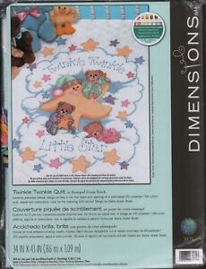 Dimensions TWINKLE TWINKLE Stamped Cross Stitch Quilt Kit, 03171