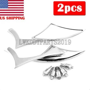 Chrome Motorcycle Rearview Mirrors For Kawasaki Vulcan 900 VN900 Classic Custom - Foto 1 di 6