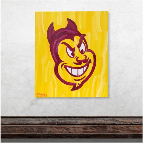 Arizona State Sun Devils "Sparky Head" Logo 20" x 24" Gallery Wrapped Artwork Cover