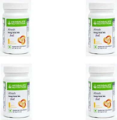 herbalife tea AFRESH ENERGY DRINK LEMON FLAVOUR 200GM/7.05 OZ - Image 1 of 4