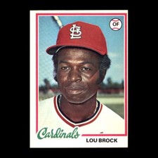 Lou Brock 1978 O-Pee-Chee St. Louis Cardinals #204 Set Break NICE!