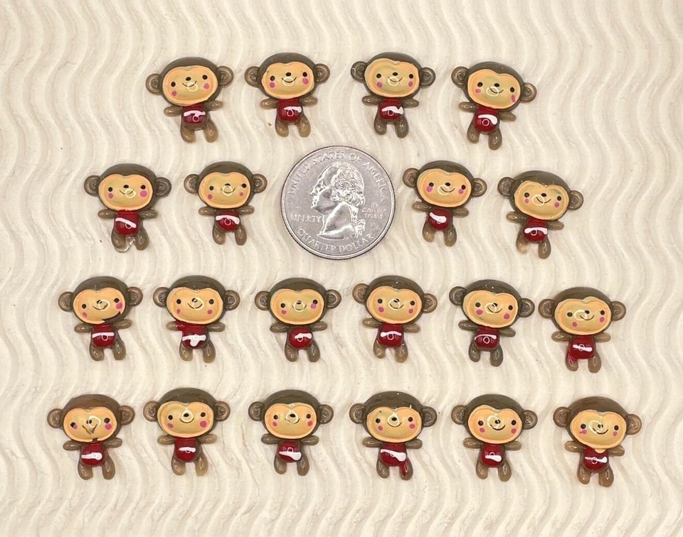 Álbum de recortes 20 piezas x 3/4" resina mono tapa plana adornos/lindo SB459 Foto 1 de 1