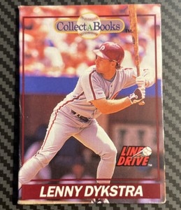 1991 Line Drive Collect-A-Books  Baseball Card #8 LENNY DYKSTRA