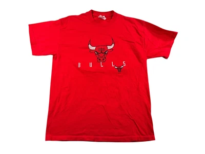 Logo Athletic Chicago Bulls T Shirt Mens Large Red Embroidered Logo Spell Out - Image 1 of 4