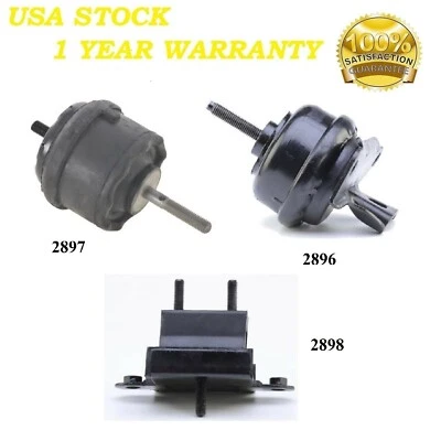 3 PIEZAS MONTAJE TRANSMISIÓN AJUSTE 2000-2005 Buick Park Avenue 3.8L Foto 1 de 4