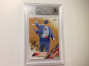 Don Cherry signiert 2016 Topps erste Pitch-Karte mit Platte Beckett BAS BGS b - Bild 1 von 2