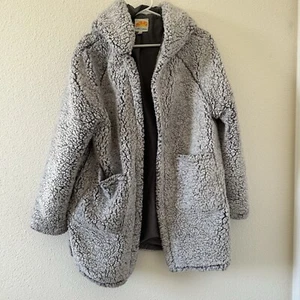 C&C California Women’s Teddy Jacket Medium Gray Cozy Warm Winter - Picture 1 of 11