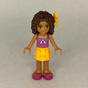 *NEW* Andrea minifigure w/bright light orange skirt LEGO Friends 41316 - Picture 1 of 2