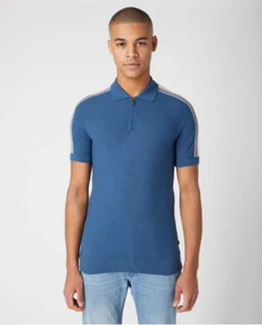 Camisa Polo/Kingfisher REMUS UOMO® Calce Ajustado Tejido con Cremallera - XL PRECIO DE VENTA SUGERIDO POR EL FABRICANTE 65 £ - Imagen 1 de 1