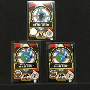 Pokemon Sticker Karte Sealdass Bandai 1997 041 042 Zubat Golbat - Bild 1 von 3