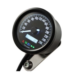 Velona 60mm Speedometer Black 260kmh For Harley-Davidson - Imagen 1 de 1